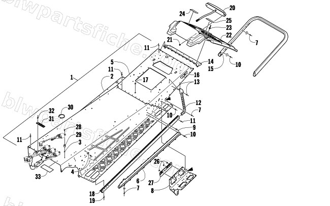 TUNNEL, REAR BUMPER, AND TAILLIGHT ASSEMBLY diagram
