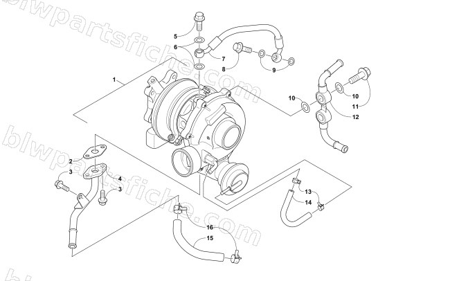 TURBOCHARGER ASSEMBLY diagram