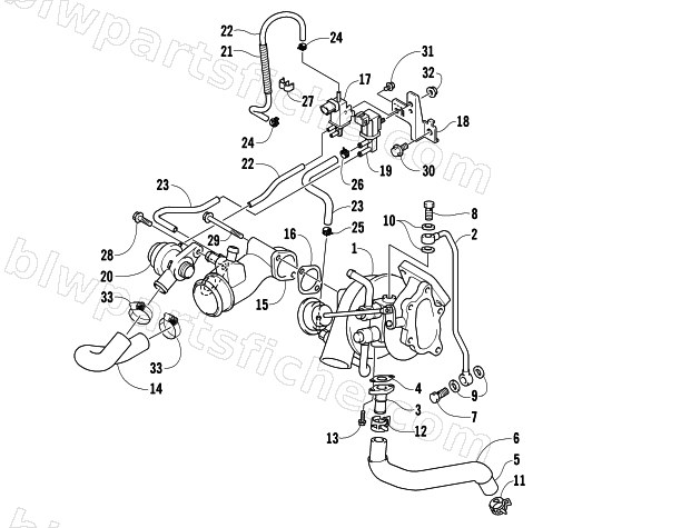 TURBOCHARGER ASSEMBLY diagram