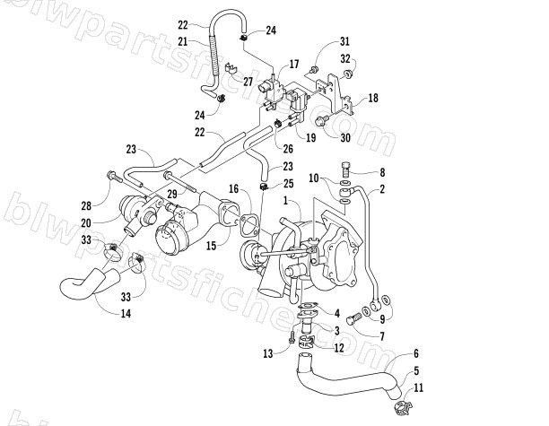 TURBOCHARGER ASSEMBLY diagram