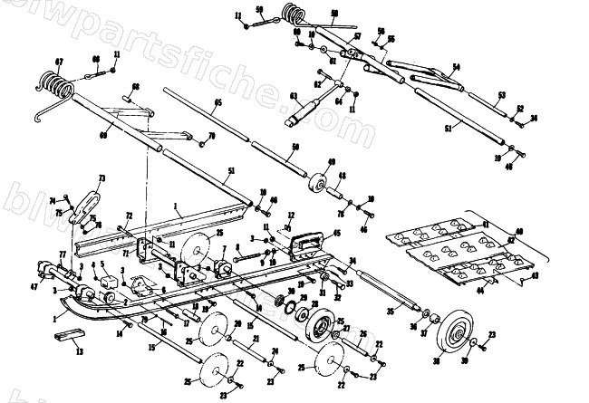UNDERCARRIAGE AND TRACK (WHEELED VERSION) diagram