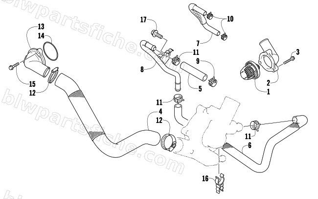 WATER HOSE ASSEMBLY diagram