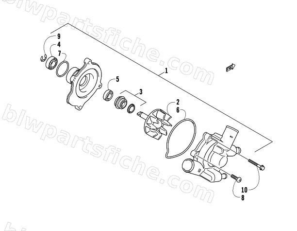 WATER PUMP ASSEMBLY diagram