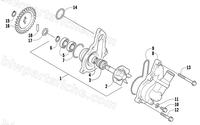 WATER PUMP ASSEMBLY diagram