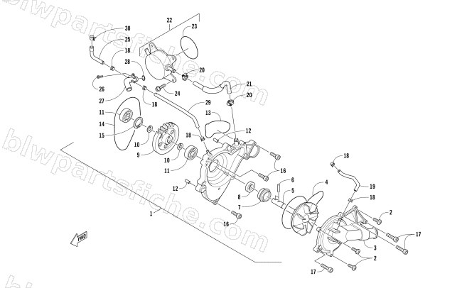 WATER PUMP ASSEMBLY diagram