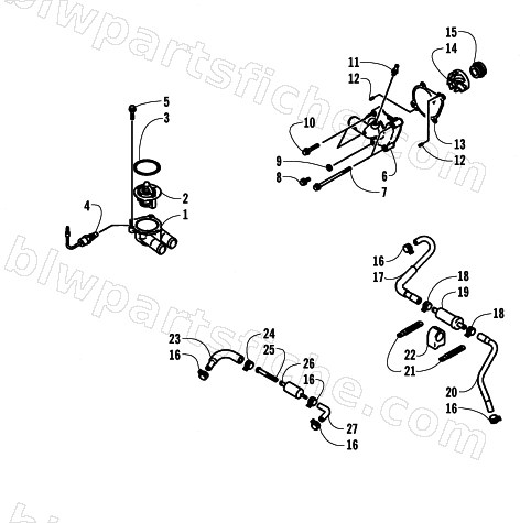 WATER PUMP/THERMOSTAT ASSEMBLY diagram