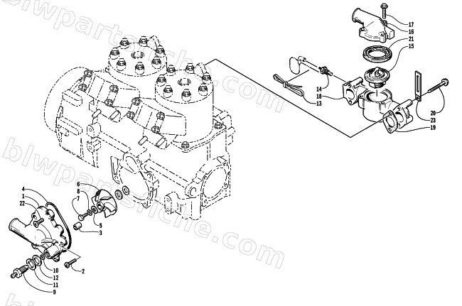 WATER PUMP/WATER MANIFOLD diagram