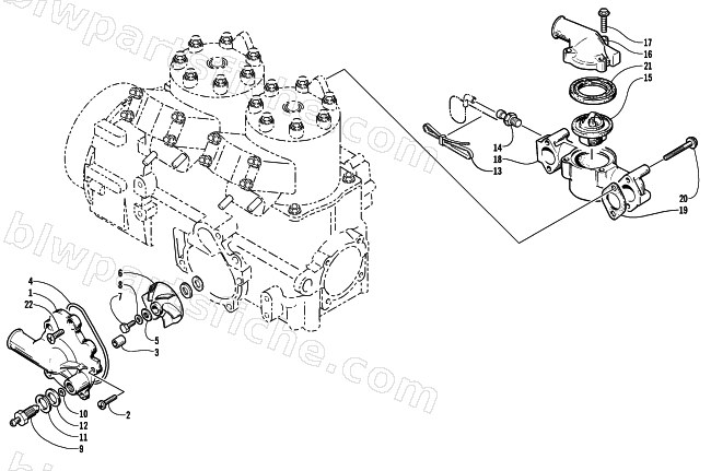 WATER PUMP/WATER MANIFOLD diagram