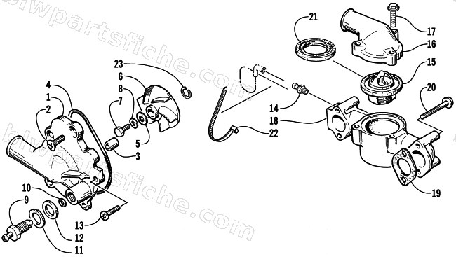 WATER PUMP/WATER MANIFOLD diagram