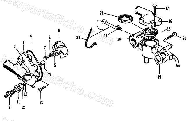 WATER PUMP/WATER MANIFOLD diagram