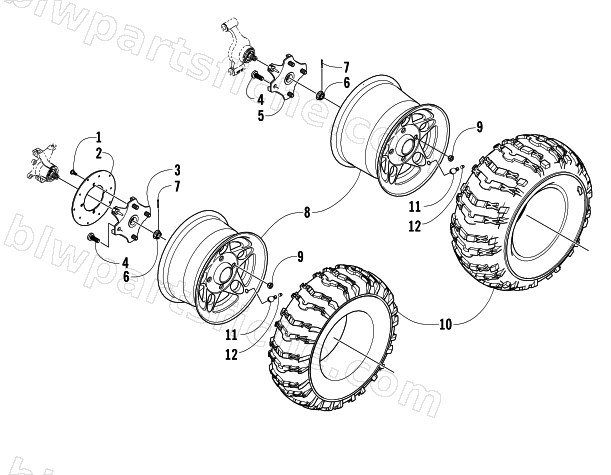 WHEEL AND TIRE ASSEMBLY diagram