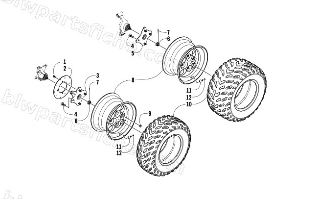 WHEEL AND TIRE ASSEMBLY diagram