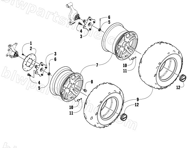 WHEEL AND TIRE ASSEMBLY diagram