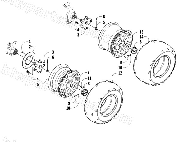 WHEEL AND TIRE ASSEMBLY diagram