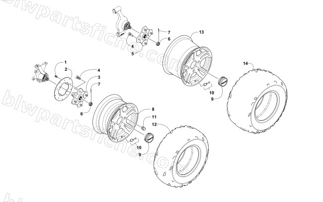 WHEEL AND TIRE ASSEMBLY diagram