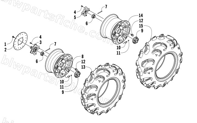 WHEEL AND TIRE ASSEMBLY diagram