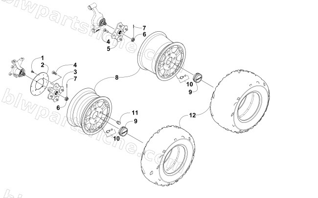 WHEEL AND TIRE ASSEMBLY diagram