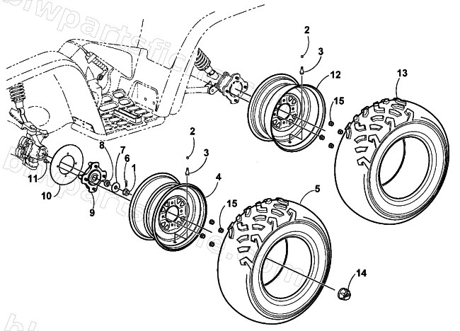 WHEEL AND TIRE ASSEMBLY diagram