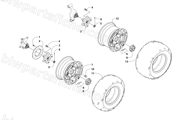 WHEEL AND TIRE ASSEMBLY diagram