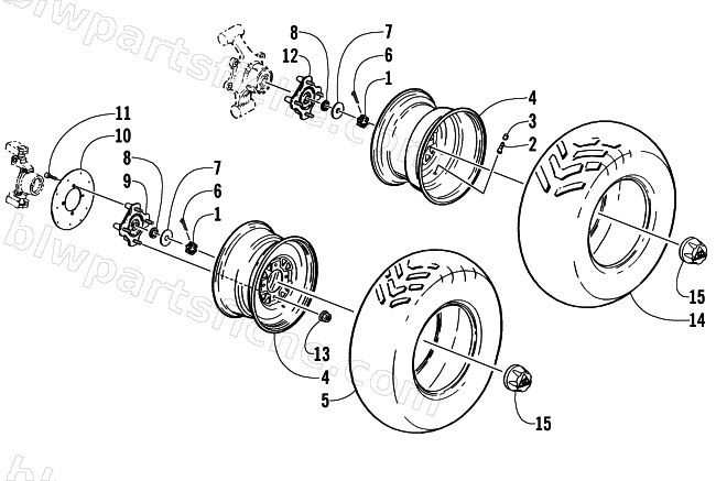 WHEEL AND TIRE ASSEMBLY diagram