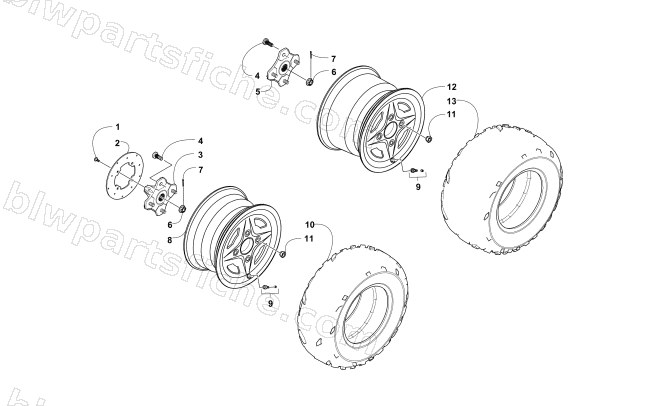 WHEEL AND TIRE ASSEMBLY diagram