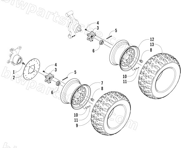 WHEEL AND TIRE ASSEMBLY diagram