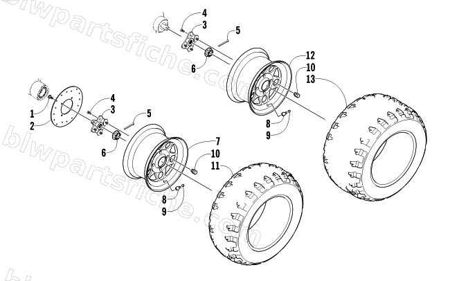 WHEEL AND TIRE ASSEMBLY diagram