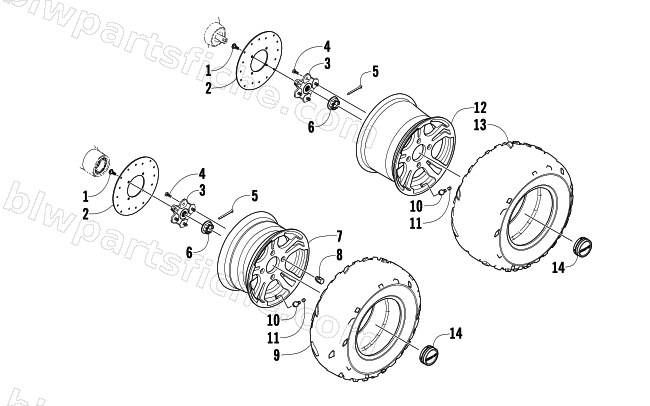 WHEEL AND TIRE ASSEMBLY diagram
