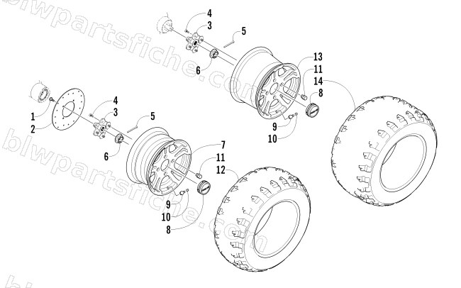 WHEEL AND TIRE ASSEMBLY diagram