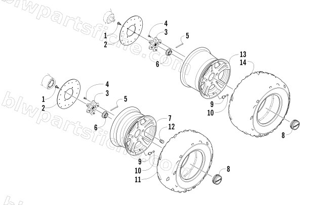 WHEEL AND TIRE ASSEMBLY diagram