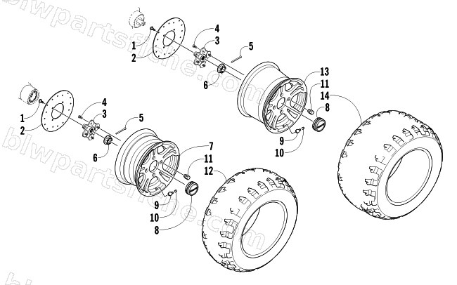 WHEEL AND TIRE ASSEMBLY diagram