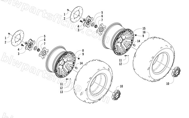 WHEEL AND TIRE ASSEMBLY diagram
