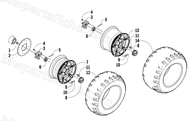 WHEEL AND TIRE ASSEMBLY diagram