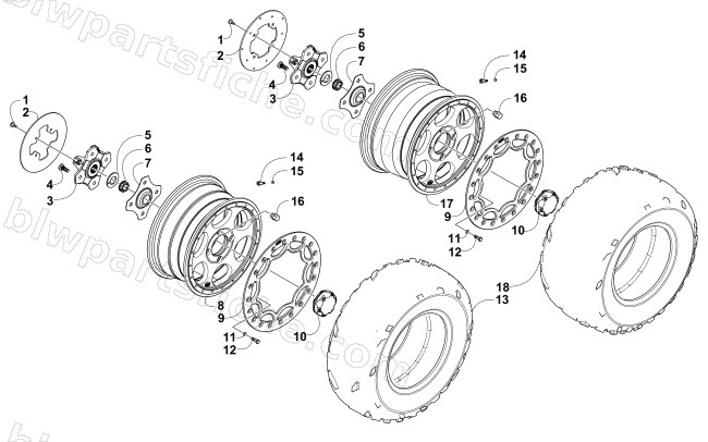 WHEEL AND TIRE ASSEMBLY diagram