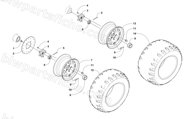 WHEEL AND TIRE ASSEMBLY diagram