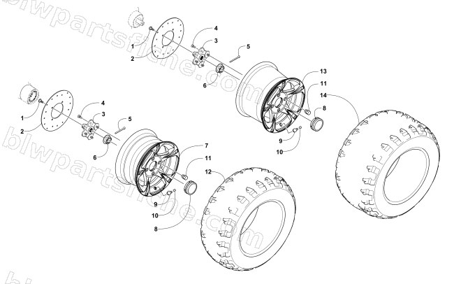 WHEEL AND TIRE ASSEMBLY diagram