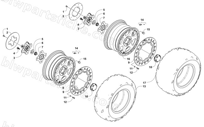 WHEEL AND TIRE ASSEMBLY diagram