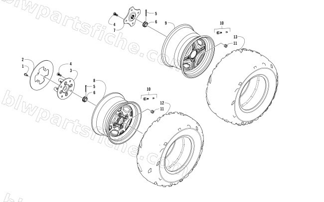 WHEEL AND TIRE ASSEMBLY diagram