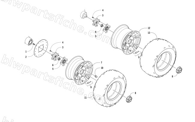 WHEEL AND TIRE ASSEMBLY diagram