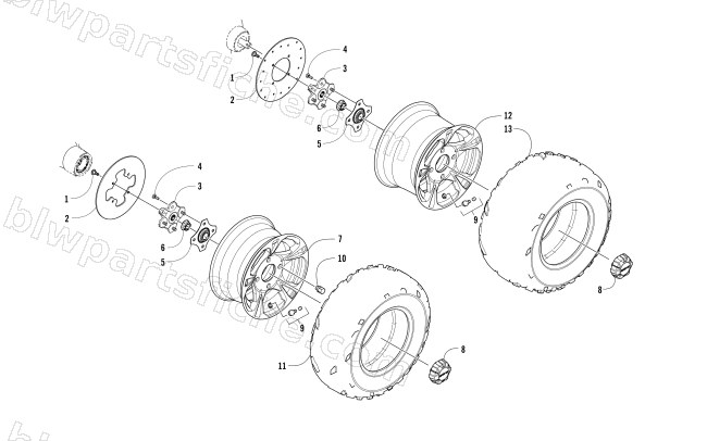 WHEEL AND TIRE ASSEMBLY diagram