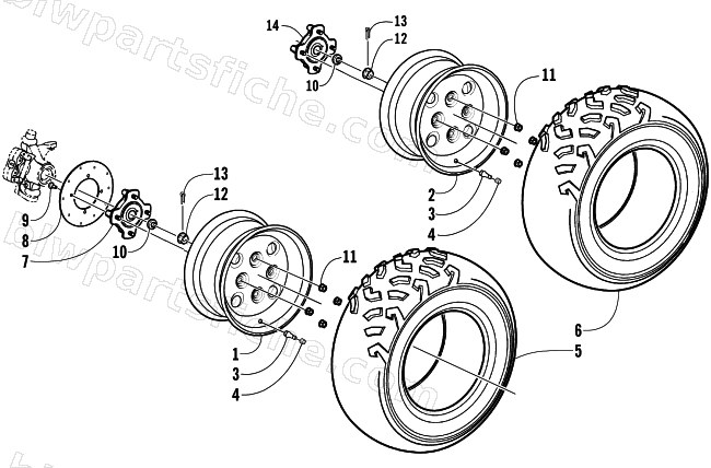 WHEEL AND TIRE ASSEMBLY diagram