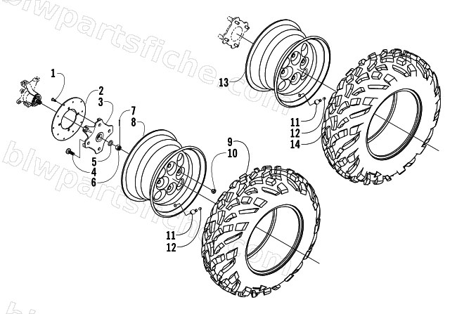 WHEEL AND TIRE ASSEMBLY diagram