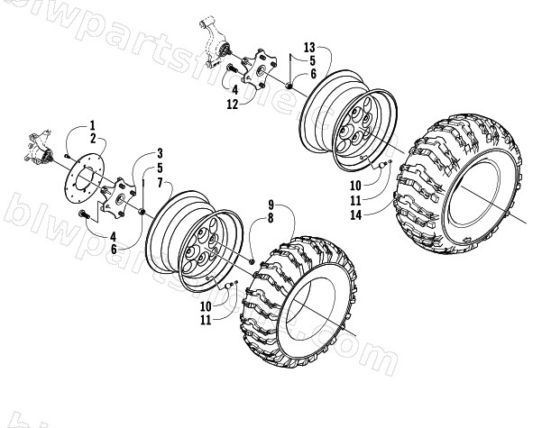 WHEEL AND TIRE ASSEMBLY diagram