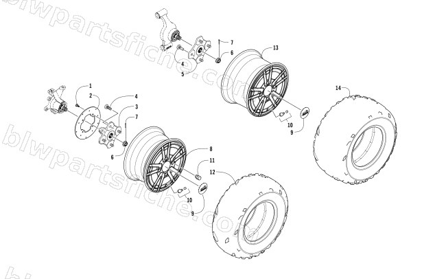 WHEEL AND TIRE ASSEMBLY (SE) diagram