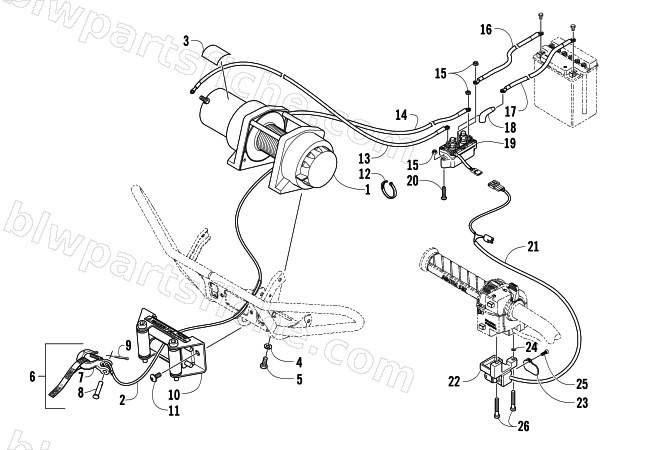 WINCH ASSEMBLY diagram
