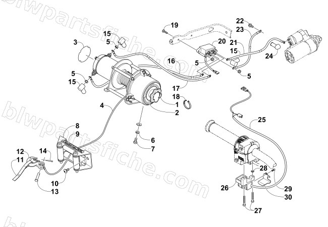 WINCH ASSEMBLY diagram