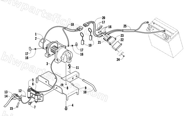 WINCH ASSEMBLY diagram