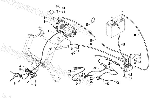 WINCH ASSEMBLY diagram