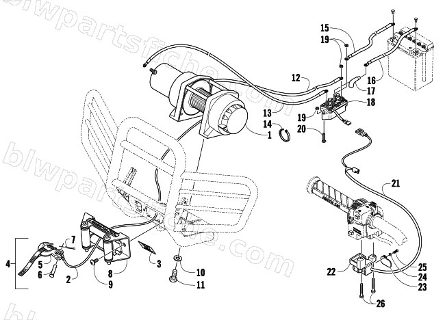 WINCH ASSEMBLY (LE) diagram
