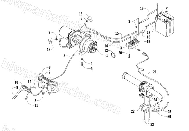 WINCH ASSEMBLY (SE) diagram
